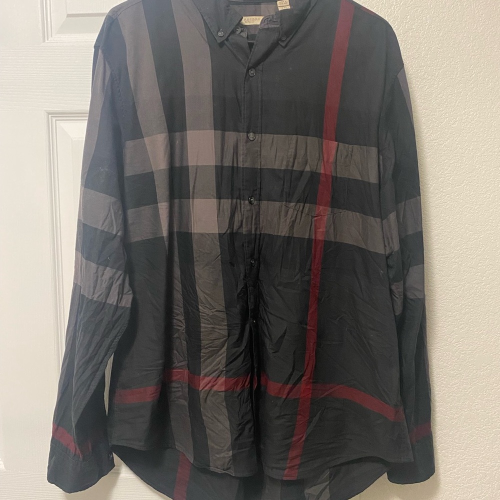 COPY - Burberry Black Plaid Button-Up Shirt